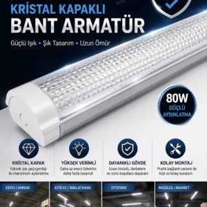 80W LEDLİ BANT ARMATÜR 120CM