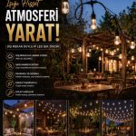 SARMAŞIK IŞIK ZİNCİRİ 10MT 20DUY EKLENEBİLİR AMPUL HARİÇ