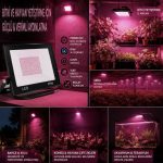 100W GROW LED BİTKİ YETİŞTİRME LEDİ FULL SPECTRUM PROJEKTÖR